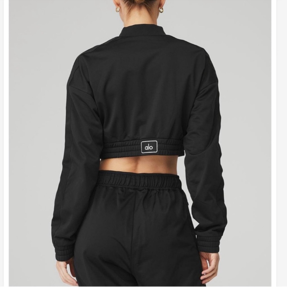 Alo Yoga Prizewinner Cropped Bomber Jacket